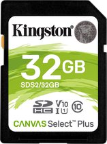 Kingston Canvas - SD Kaart - 32 GB - SDS2