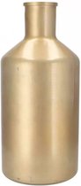 JECO Fles - mat goudkleurig - 51 cm - metaal - transparant - decoratie fles - vaas