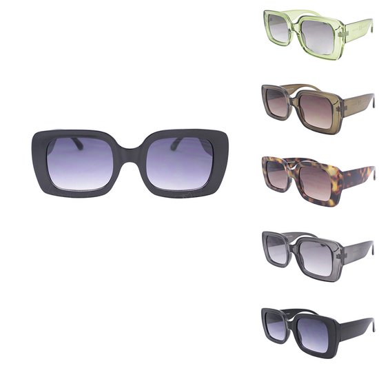besbomig Retro Randloze Zonnebril Dames Heren, Vintage Rechthoekige Zonnebril Frameloze Mode Kleine Bril Randloos voor Vrouwen en Mannen UV400 Bescherming Feestbril
