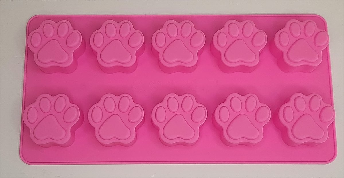 EIZOOK Praline hondenpootjes afdrukken vorm - Chocolade - Mousse - Jellie - ijsklontjes