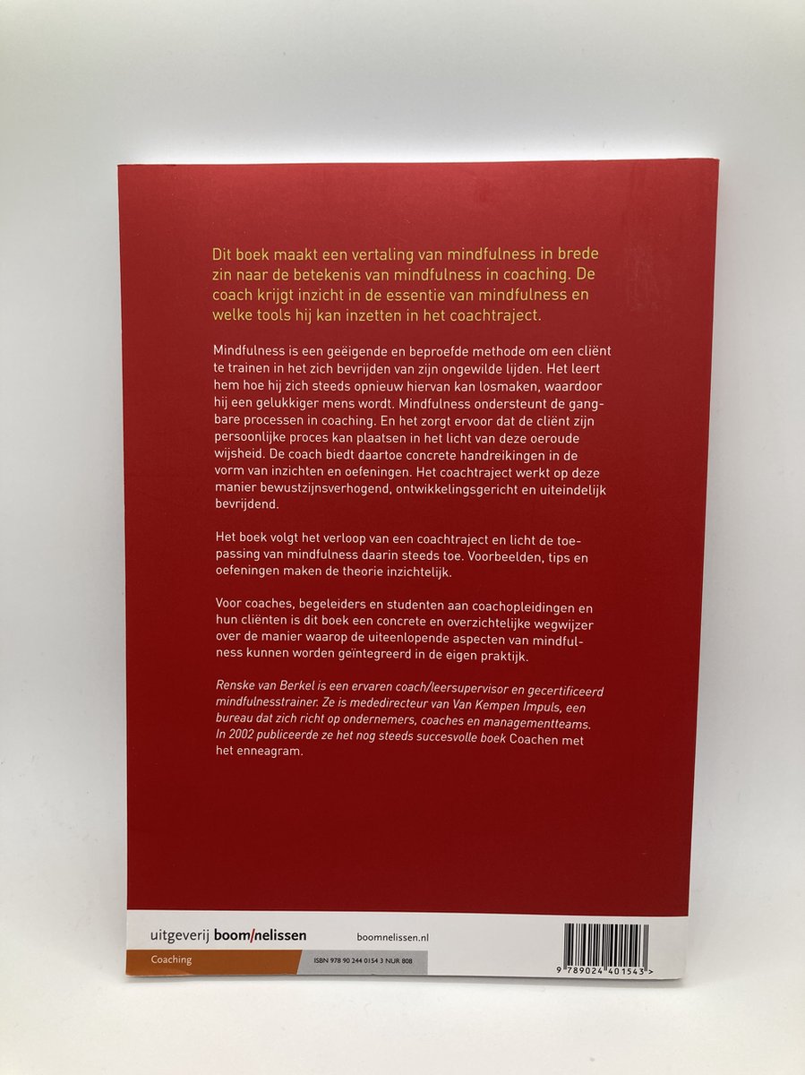 Mindfulness in coaching - back cover
