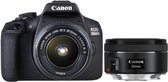 Canon EOS 2000D - Spiegelreflexcamera - + 18-55mm f3.5/5.6 IS II + 50mm-lens