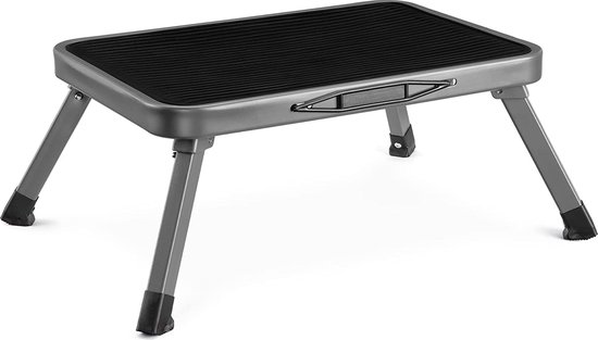 Opstapkruk, inklapbaar, 3-traps in hoogte verstelbaar, opstapje, inklapbaar met antislip platform, opvouwbare kruk tot 150 kg, draagbare ladder voor volwassenen, keuken, kantoor, huis