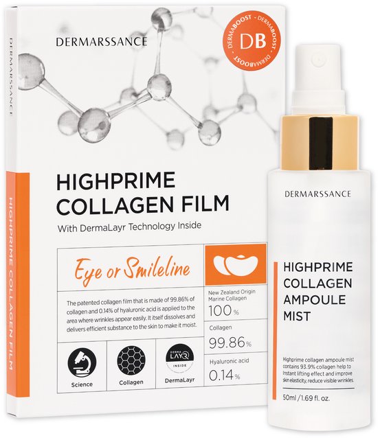 Foto: Dermaboost collageen pads ogen neuslippenlijn collageen spray 50ml luxe pocket spiegel anti aging anti rimpel huidverjonging huidversteviging hydratatie