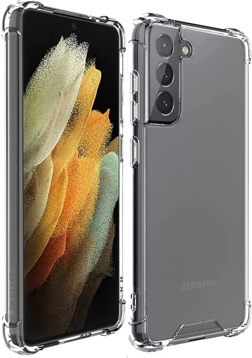 Cityhoesje – Anti Shock –geschikt voor Samsung S21 Plus – Backcover Transparant