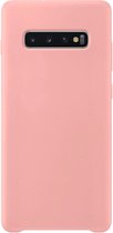 Telefoonglaasje Hoesje Geschikt voor Samsung Galaxy S10 - silicone - Roze Sand - Beschermhoes - Case - Cover