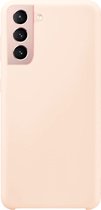 Telefoonglaasje Hoesje Geschikt voor Samsung Galaxy S21 - Siliconen - Roze Sand - Beschermhoes - Case - Cover