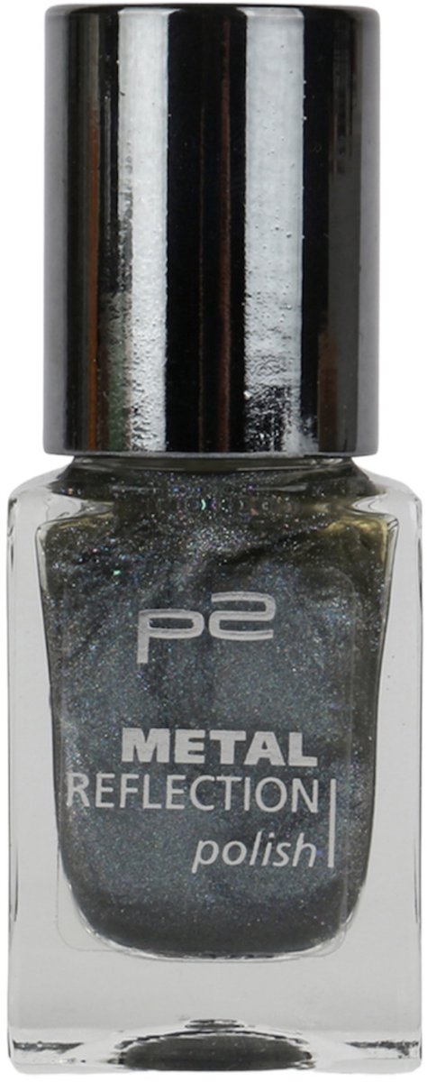 P2 Cosmetics EU Metal Reflection Nagellak 010 Grey Jazz 10ml - Metallic Grijs