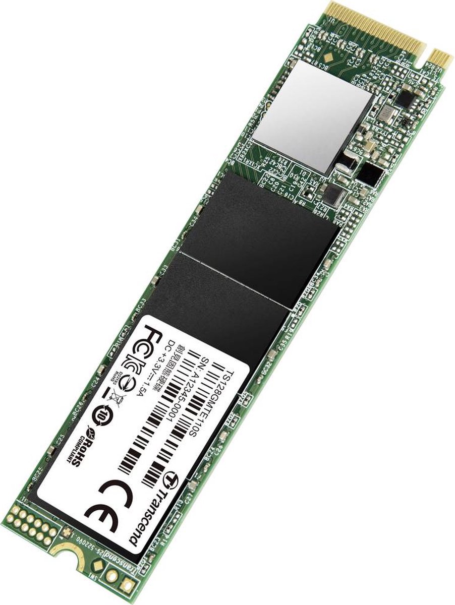 Transcend 110S NVMe/PCIe M.2 SSD 2280 harde schijf 128 GB M.2 NVMe PCIe 3.0 x4