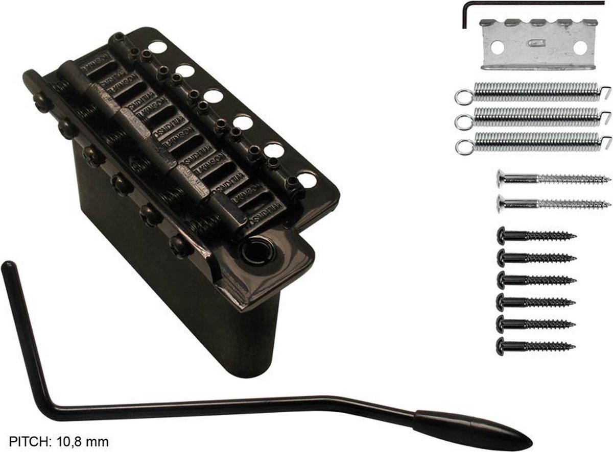 Wilkinson WVCS/B Tremolo met Zwarte Afwerking en Stalen Blok