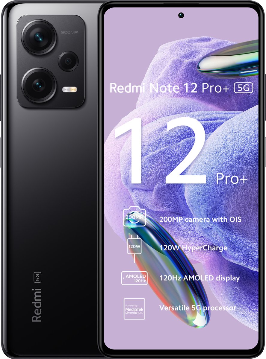 Redmi Note 12 Pro+ 5G 8GB RAM 256GB ROM - Midnight Zwart