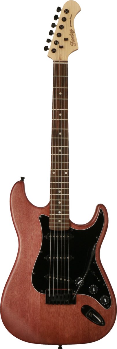 Fazley Outlaw Series Sheriff Basic SSS Brown elektrische gitaar met gigbag