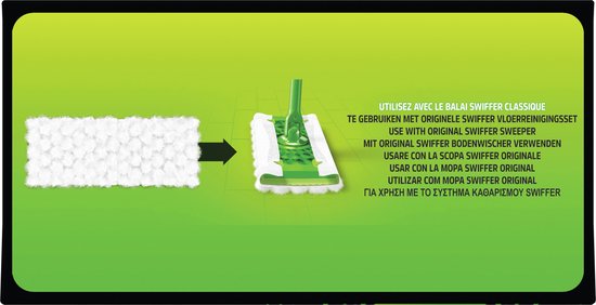 Swiffer Vloerreiniger 3D Clean - Droge Vloerdoekjes - Navullingen - Voordeelverpakking 12 x 7 doekjes - Swiffer