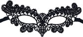 Miresa - Sexy Burlesque Masker - Feestmasker Carnaval & Gala - Zwart - Kant - MM017