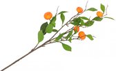 Mandarijn Tak - Fruittakken - zijden Kunstbloemen - 80 cm - Natuurlijk Bloemen