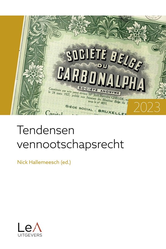 Tendensen vennootschapsrecht 2023 - cover