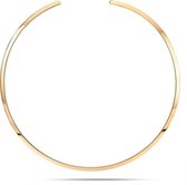 Twice As Nice Halsketting in goudkleurig edelstaal, rigide choker   40 cm