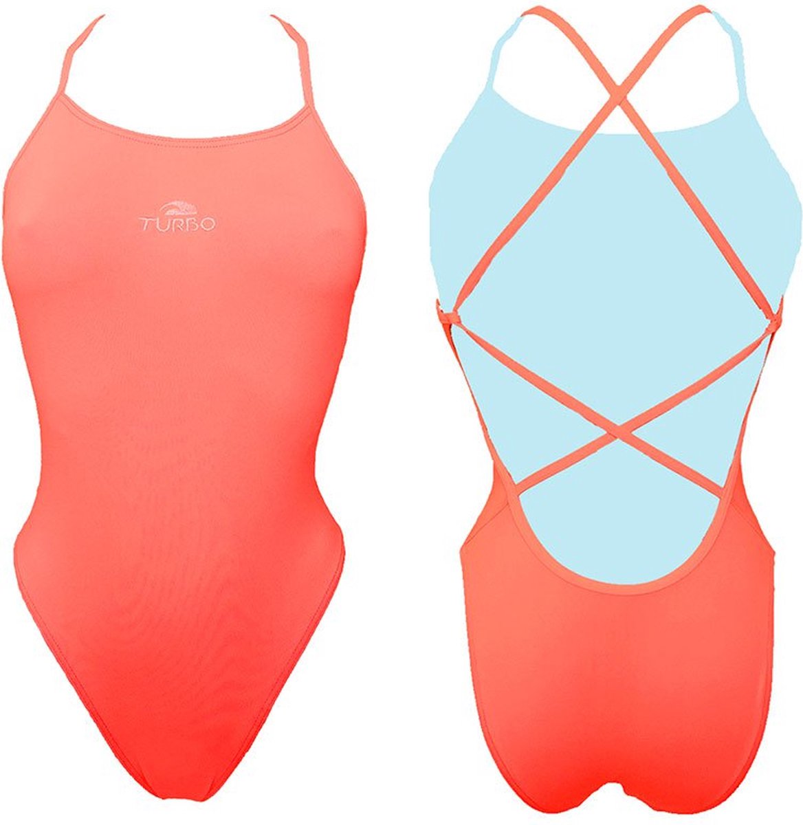 Turbo Patron Sirene Zwemkleding Rood XL Vrouw Coral