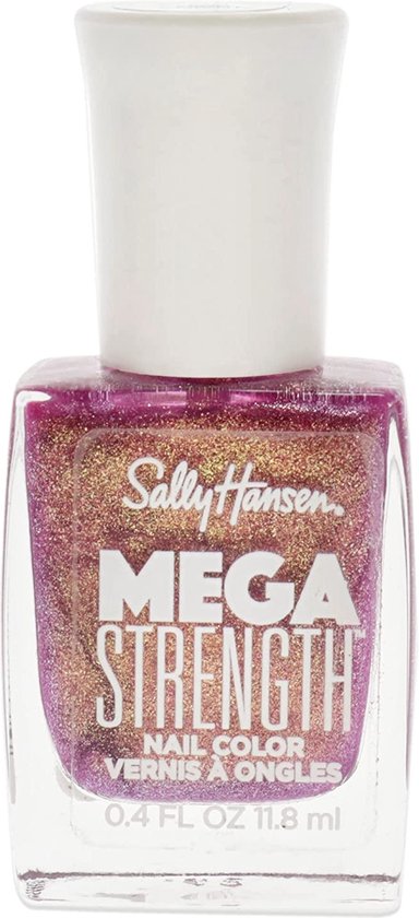 Sally Hansen Mega Strength Ultra Shine Nail - 052 - Small but Mighty - Nagellak - Roze - Goud - 11.8 ml