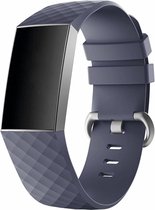 Fitbit Charge 3 en charge 4 silicone band - grijsblauw