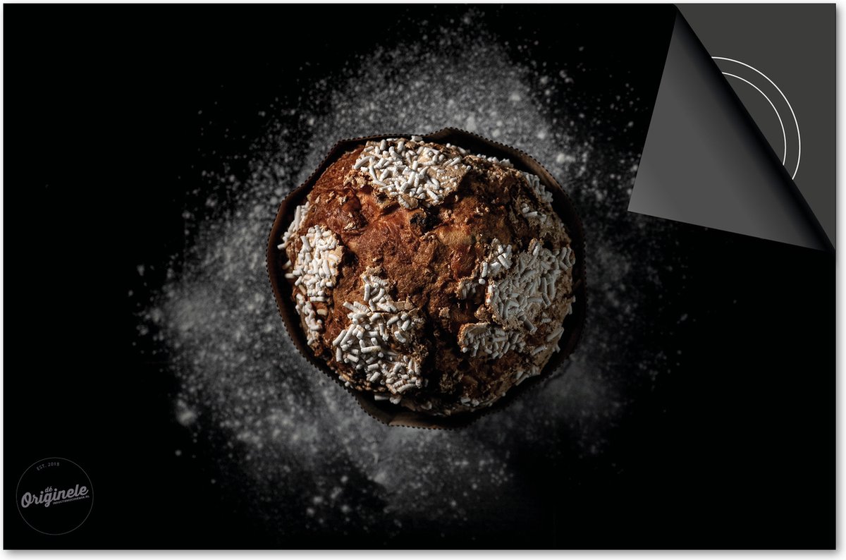 Inductie beschermer 60x60 - afdekplaat inductie mat - Dietrix Kookplaat beschermer - Base - Food - Muffin van boven