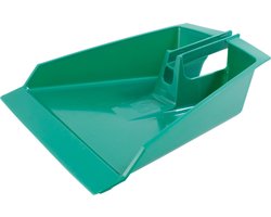 Sorex Vuilblik voor buiten - groot - kunststof - 42 x 40 cm - groen - stoffer en blik