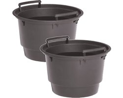 Prosperplast Kunststof binnenpot - 2x - 8 liter - 27,5 x 17 cm - inzetbak voor bloempotten/plantenpotten