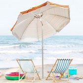 200 cm parasol, marktparasol, tuinparasol, kantelbaar, aluminium terrasparasol met draagtas voor tuin, strand, outdoor