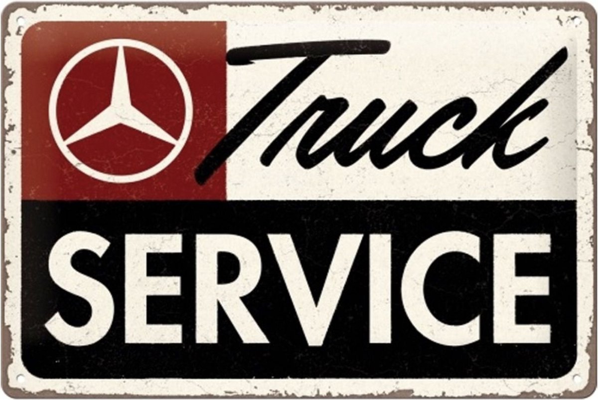 Metalen Bord 20x30 cm Mercedes Daimler Truck - Service