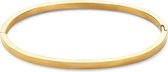 Twice As Nice Armband in goudkleurig edelstaal, ovale bangle  6 cm