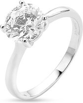 Twice As Nice Ring in zilver, solitaire 8 mm 54