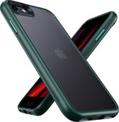 IYUPP Bumper - Geschikt voor Apple iPhone 7 / 8 / SE 2020 / SE 2022 Hoesje - Groen x Zwart - Shockproof