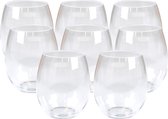 Depa Verre à boire - 20x - transparent - plastique incassable - 390 ml - verres à eau de fête