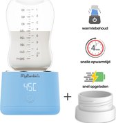 MyBambini's Bottle Warmer Pro™ - Draagbare Baby Flessenwarmer voor Onderweg - Blauw - Geschikt voor MAM, Lansinoh, NIP & Nanobebe (brede hals)