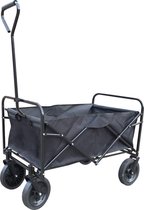 Bol.com FEDEC Opvouwbare Bolderkar - Tot 75KG - PVC wielen - Zwart aanbieding