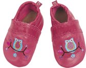 Anna und Paul babyslofjes Eule pink Maat: S (12 cm)