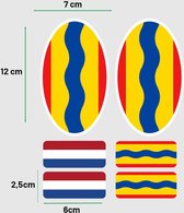 Overijsselse vlag stickers auto - UV - en Waterproof