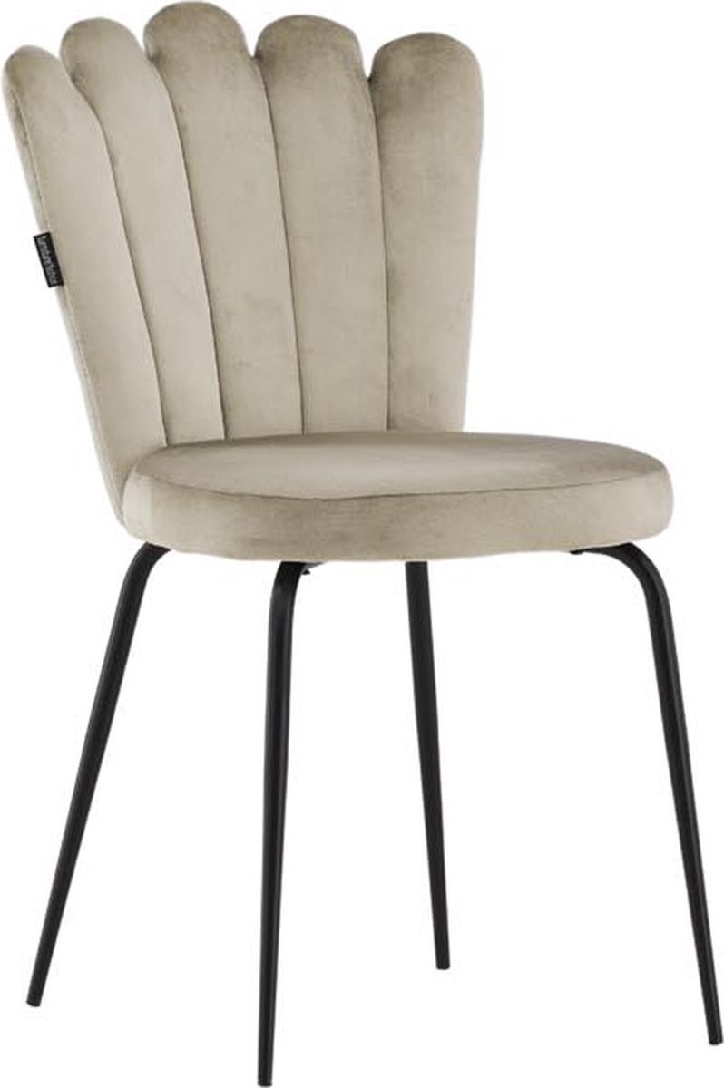 Limhamn eetkamerstoel velours beige.