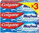 Colgate Dentifrice Max Fresh Cristaux Rafraîchissants 3x75ml