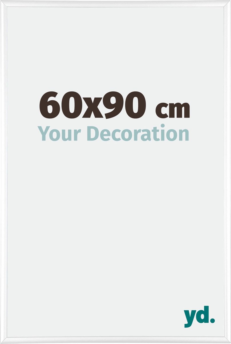 yd. Your Decoration - Fotolijst 60x90 cm - Aluminium - Wit Hoogglans - Kent