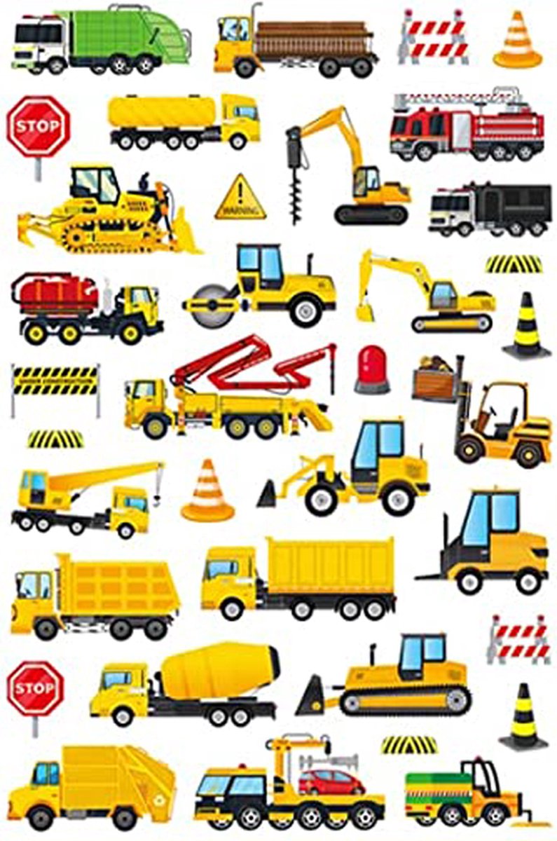 Stickervellen Transport - 4 Grote Stickervellen - Voertuigen Stickers - Stickers Jongen — afbeelding 2