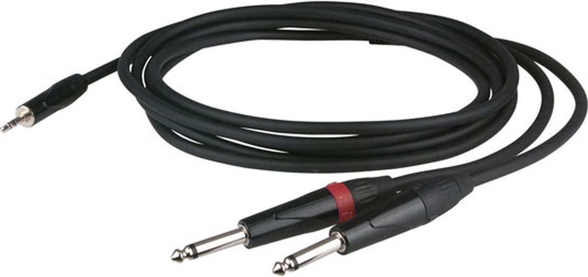 DAP FLX31 stereo 3.5mm jack naar 2 x 6.3mm jack 6 meter