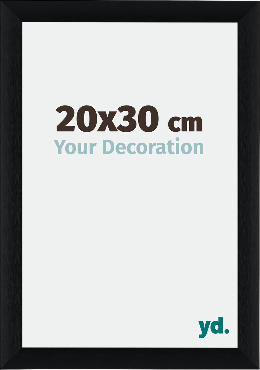 yd. Your Decoration - Fotolijst 20x30 cm - Aluminium - Zwart Geborsteld - Tucson