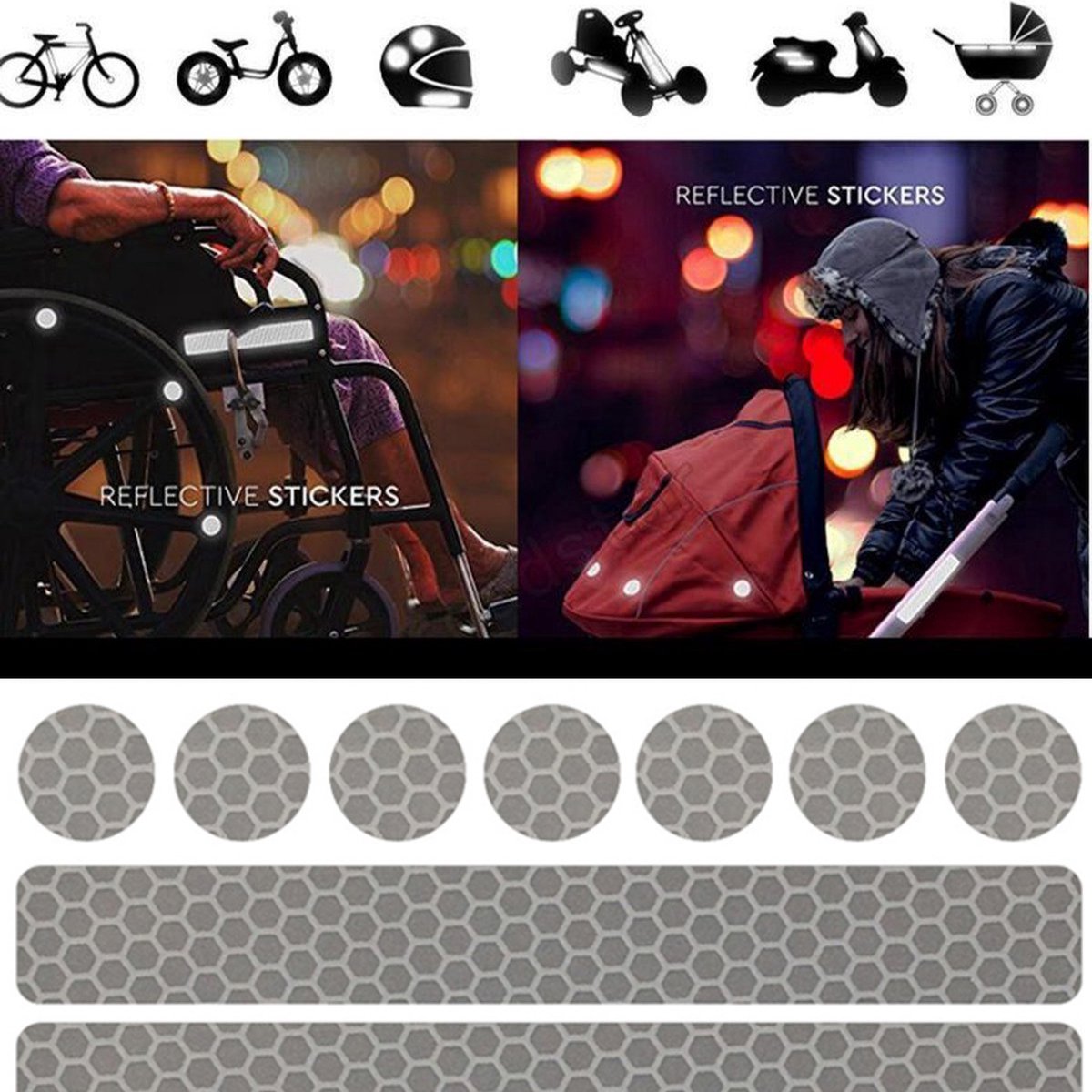 Stuks 3D Reflecterende Strips- Reflecterende Sticker Voor Op De Motorkap Van De Auto Reflecterende Stickers Met Hoge Intensiteit Voor Zichtbaarheid S Nachts Voor Auto S En Suv S
