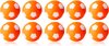 Afbeelding van het spelletje Robertson - Tafelvoetbal Ballen - 35 mm - Oranje / Wit - 10 stuks