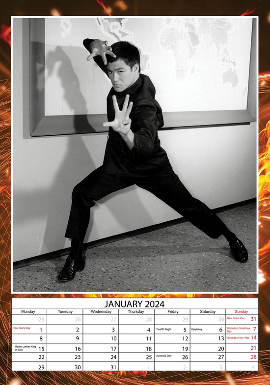 Bruce Lee Kalender 2024 A3