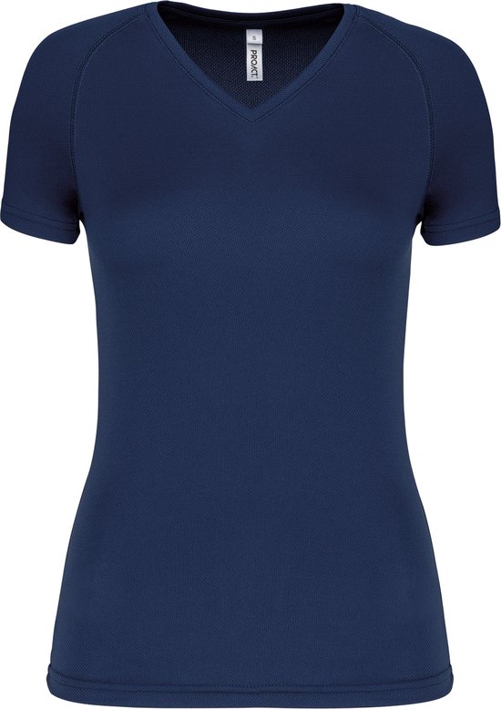 PROACT® Dames sport-t-shirt V-hals PA477 - Sporty Navy - L