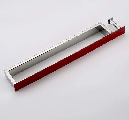 SAYAYO Handdoekhouder voor badkamer, zwart Handdoekstang, Wandmontage Handdoekrails, Badhanddoekhouder voor badkamer keuken, Aluminium, 50 cm, EGYS24030-500-B