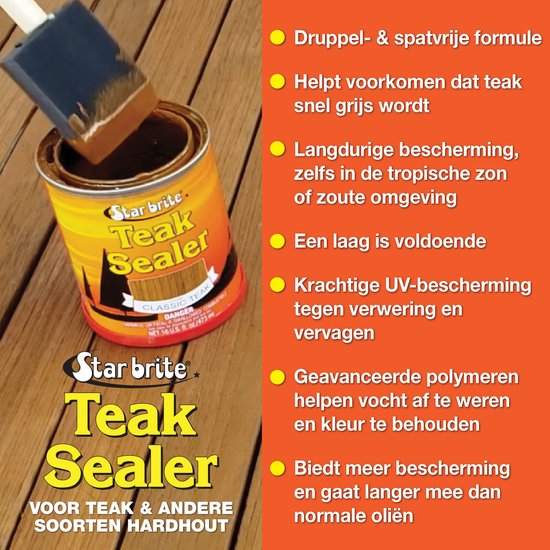 STAR BRITE Teak Sealer Clear Hoogwaardige Bescherming voor Teak