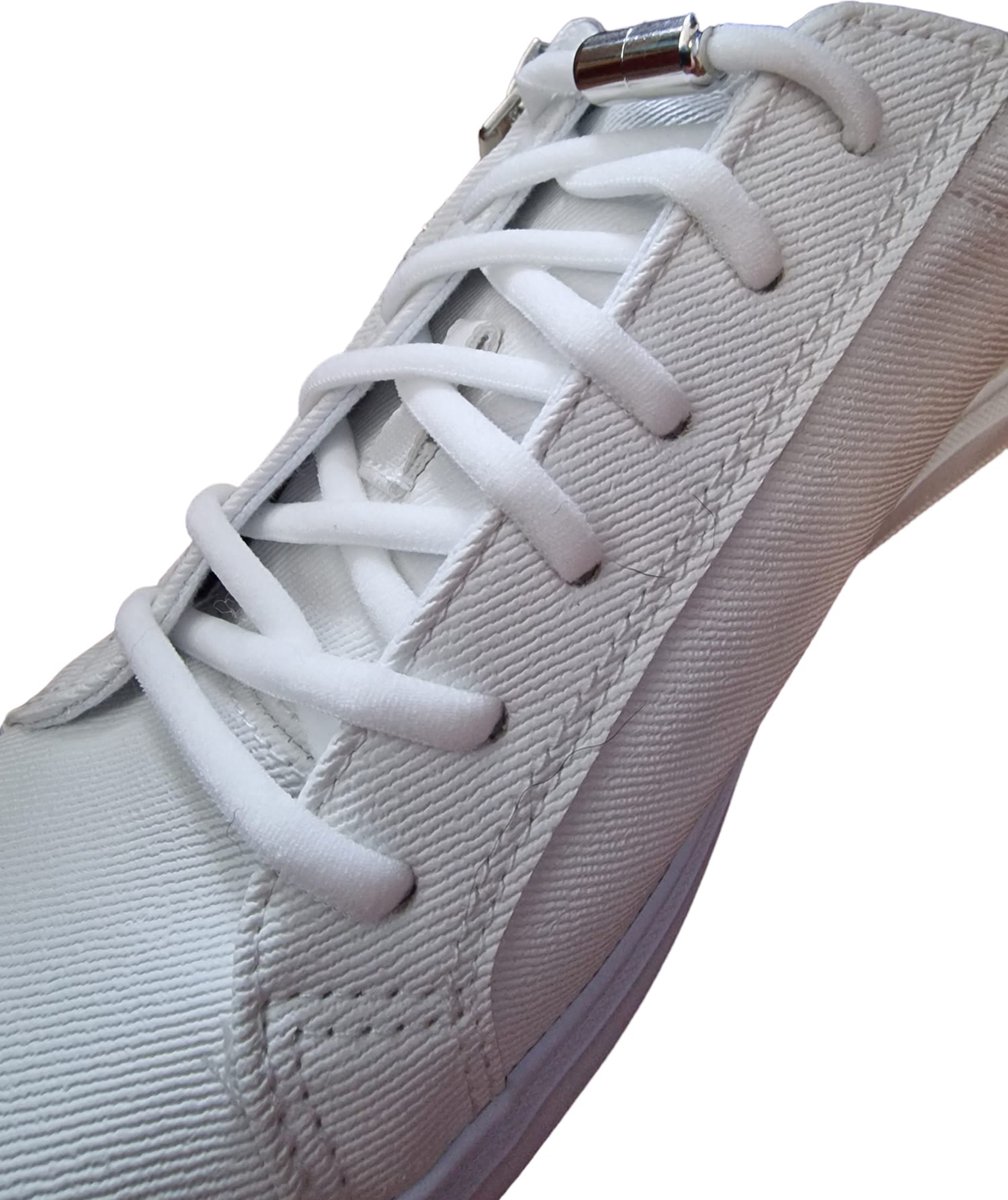 LOCK LACES Elastische zelfbindende veters: snelsluitsysteem voor kinderen, atleten, volwassenen en senioren, geen veters strikken nodig, comfortabele pasvorm en stevige grip in één maat